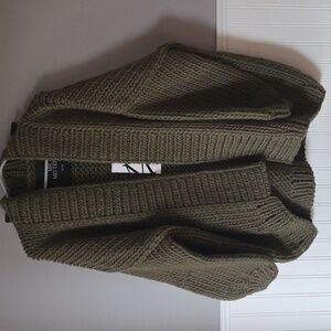 Mr. Mittens Khaki Wool Cardigan